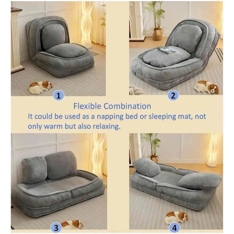Lazy Sofa Couch,5 Adjustable Position,Sit,Sleep,Fold,Suit to Put in Bedroom, Living Room