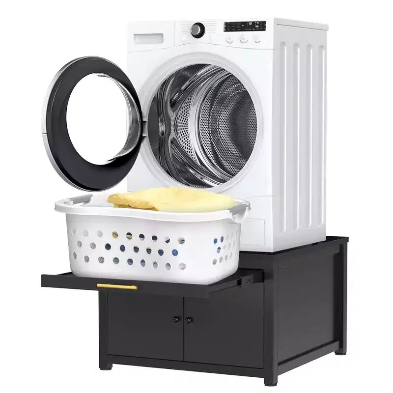Black / White Heavy-Duty Metal Washer & Dryer Pedestal Stand ?C Single Unit, Anti-Vibration