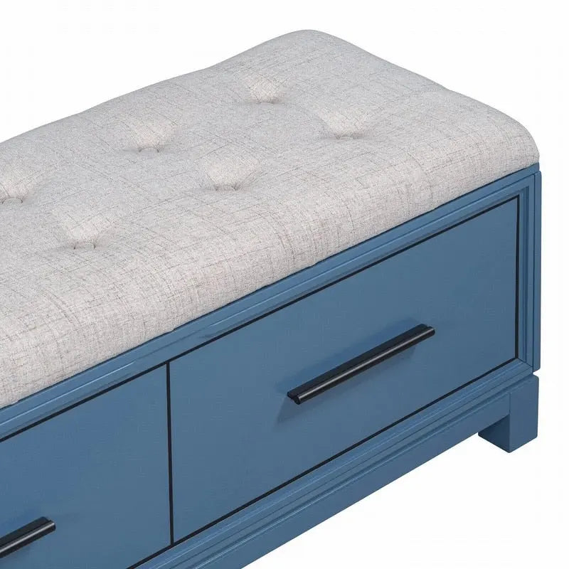 Shoe Bench with Removable Cushion and Hidden Storage for Entryway and Living Room Organization