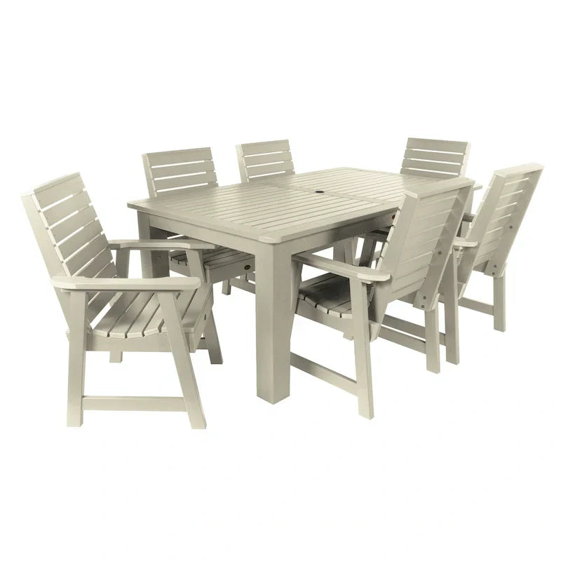 HIGHWOOD PROFESSIONAL 7-teiliges Garten-Ess-Set 42x72