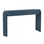 Merax Modern Oval-Top Console Table with Fluted Curved Legs & Dual Hidden Drawers