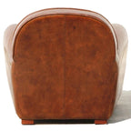 Pasargad Home Paris Clubsessel aus echtem Leder, Braun