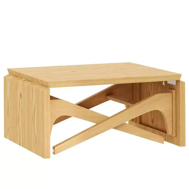 2-in-1-Couchtisch, ausziehbarer Esstisch, höhenverstellbarer Tisch für Zuhause und Büro, platzsparend – ModernLuxe