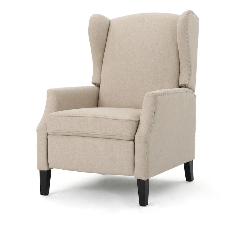 Fauteuil inclinable à dossier haut avec mécanisme à pression, rembourré, style classique, meuble d’appoint pour le salon