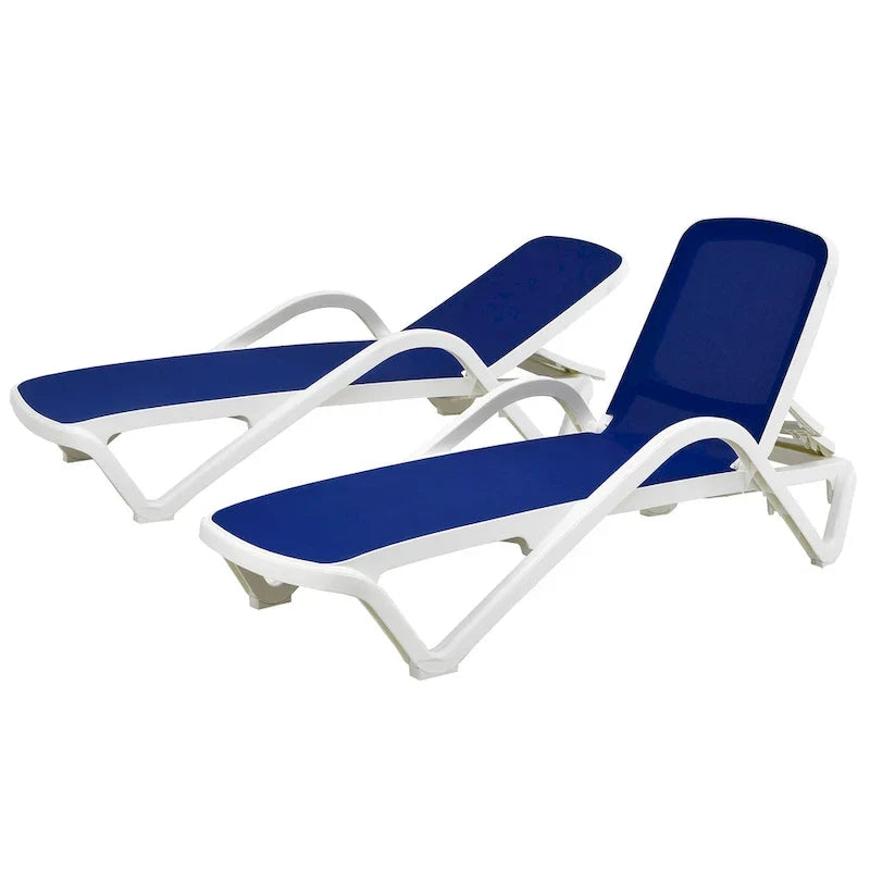 Plymouth-Kollektion, witterungsbeständiges Sling-Loungesessel-Paar – 77 Zoll