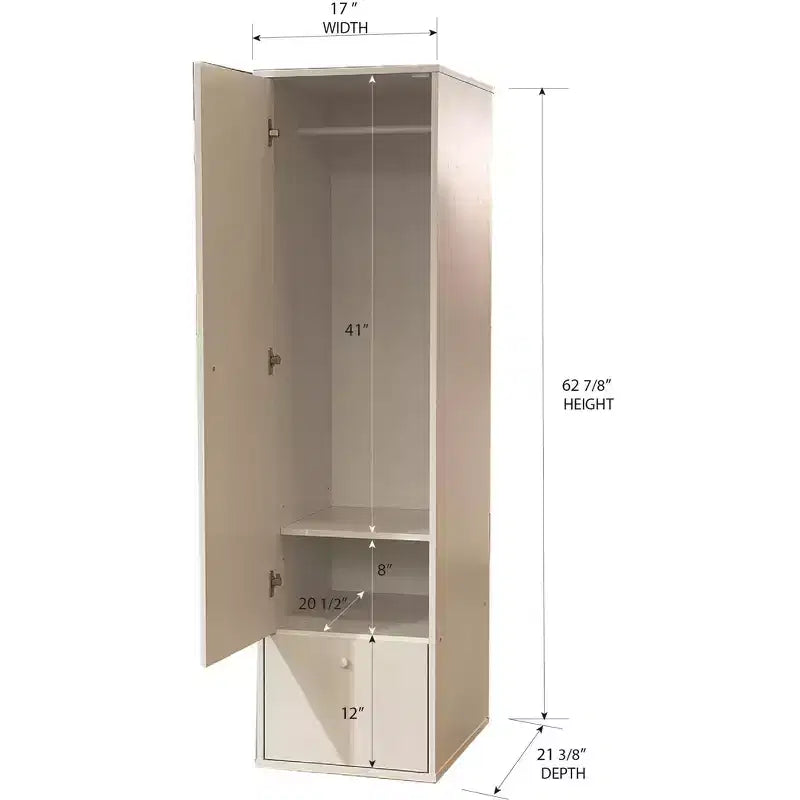 Kings Brand Furniture Corry kledingkast met opbergruimte, wit