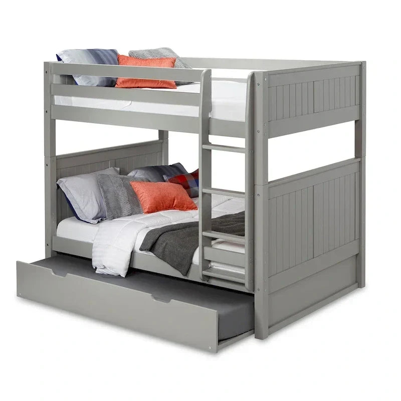 Camaflexi Etagenbett Full über Full mit ausziehbarem Twin-Bett – Kopfteil mit Paneelen
