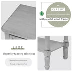 Smalle consoletafel van 60,2 cm met 3 laden en plank, sofatafel voor kleine entrees of woonkamers