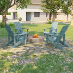 Bonosuki weerbestendige Adirondackstoelen van hout voor buiten, set van 4