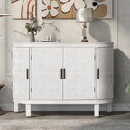 Akzent-Aufbewahrungsschrank Sideboard aus Holz mit Türen mit antikem Muster für Flur, Eingangsbereich, Wohnzimmer und Schlafzimmer