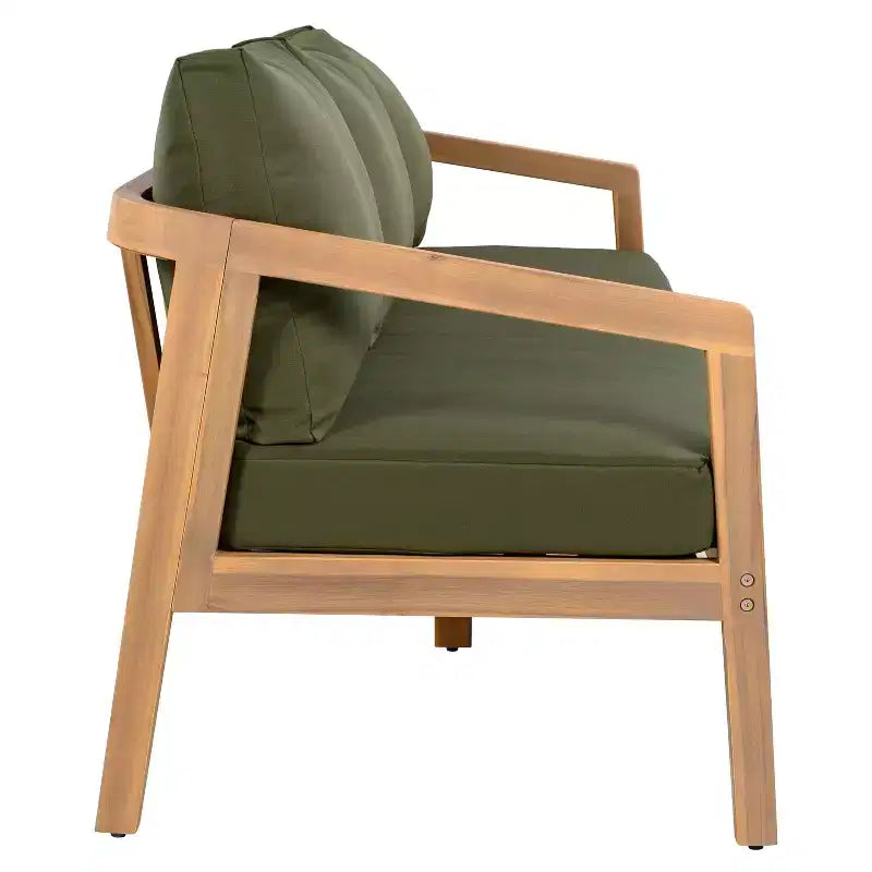 Christopher Knight Home Sunny Modernes 5-teiliges Sitzset aus Akazienholz mit rechteckigem Tisch mit Lattenplatte und 7 Sitzplätzen
