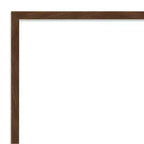 Carlisle Narrow Petite Bevel Wood Bathroom Wall Mirror, 19"x25"