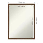 Carlisle Narrow Petite Bevel Wood Bathroom Wall Mirror, 19"x25"