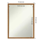 Carlisle Narrow Petite Bevel Wood Bathroom Wall Mirror, 19"x25"