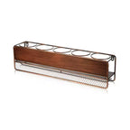 Wall Mounted Wine Shelf & Stemware Rack, Wood