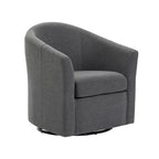 Ensemble de 2 fauteuils tonneau pivotants modernes rembourrés, fauteuils d’appoint pour salon