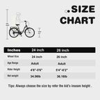 Zeus & Ruta damesfiets van 24 inch met 7 versnellingen en stalen frame