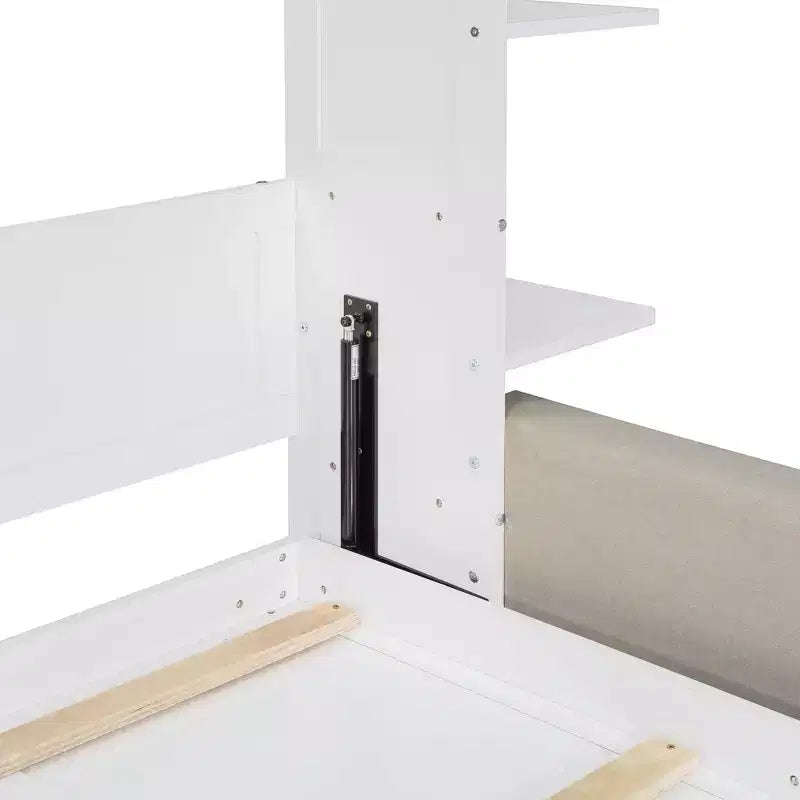 Lit escamotable mural queen size avec canapé, lit armoire pliant queen size avec bibliothèque et étagères pour chambre d’amis ou bureau
