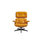 Leren loungefauteuil in mid-century-modern stijl, relaxfauteuil