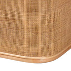 bali & pari Ishana opbergbank van natuurlijk rotan, naturel/wit: bekleed met polyester, multiplex frame, geen montage vereist