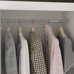 Armoire-penderie de 93,9/74,2 pouces de hauteur avec espace de suspension, tiroirs et rangements