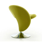 Fauteuil d’appoint pivotant Manhattan Comfort Curl en chrome et mélange de laine (lot de 2)