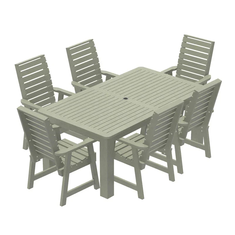 HIGHWOOD PROFESSIONAL 7-teiliges Garten-Ess-Set 42x72