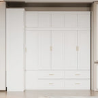 Armoire-penderie de 93,9/74,2 pouces de hauteur avec espace de suspension, tiroirs et rangements
