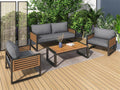 Salon Jardin Fer - Gris