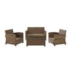 Ensemble de conversation 4 pièces Bradenton en résine tressée pour extérieur – Crosley