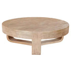 Royal Hampton 32 Inch Round Top Coffee Table with Open Sled Base