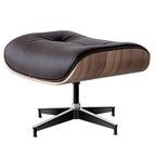 Leren loungefauteuil in mid-century-modern stijl, relaxfauteuil