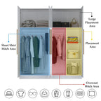 Modern Freestanding Solid Wood Wardrobe Closet With Storage Shelves