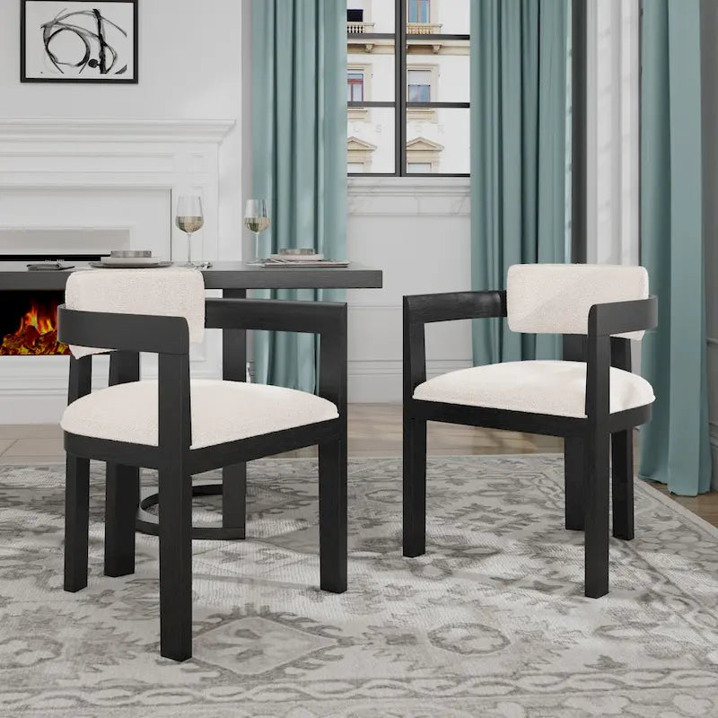 Chaise de salle à manger moderne et raffinée Conrad avec accoudoirs, par Christopher Knight Home