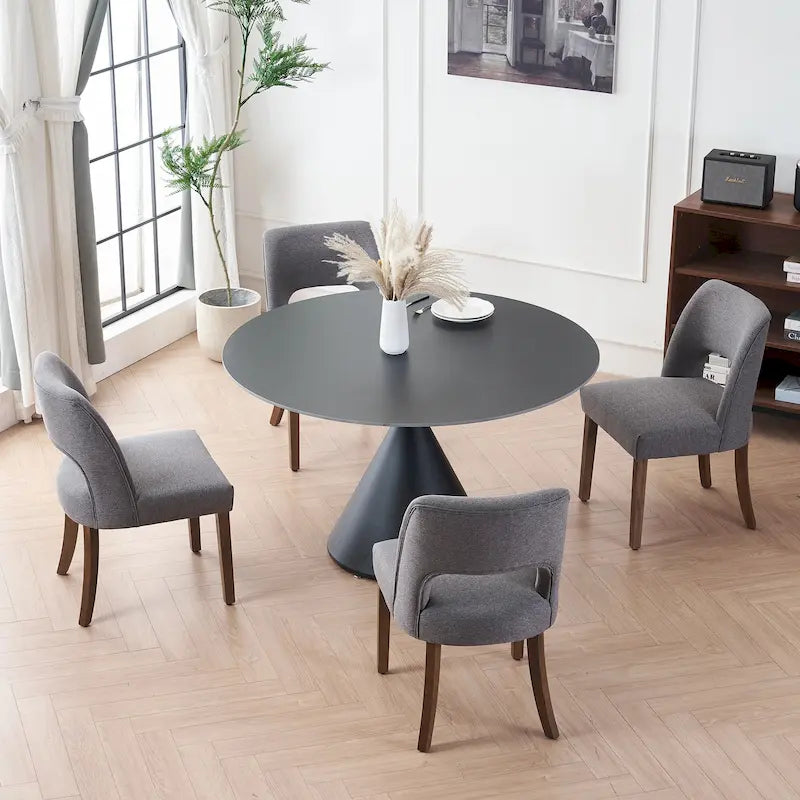 Ensemble de 4 chaises de salle à manger rembourrées en tissu
