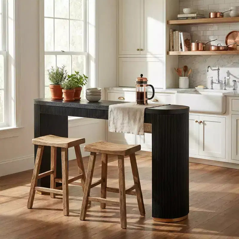Table de salle à manger haute de style ferme à plateau cannelé Greta de Christopher Knight Home