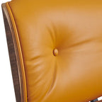 Leren loungefauteuil in mid-century-modern stijl, relaxfauteuil