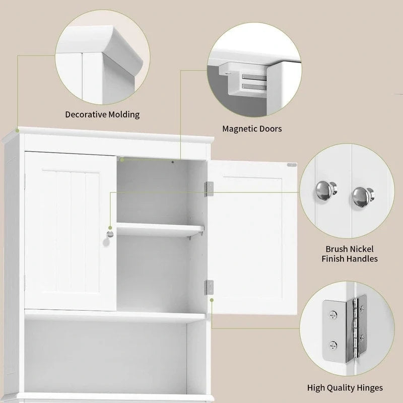 Armoire de rangement pour salle de bains, meuble de rangement pour toilettes, étagère de salle de bains au-dessus des toilettes, toilettes gain de place