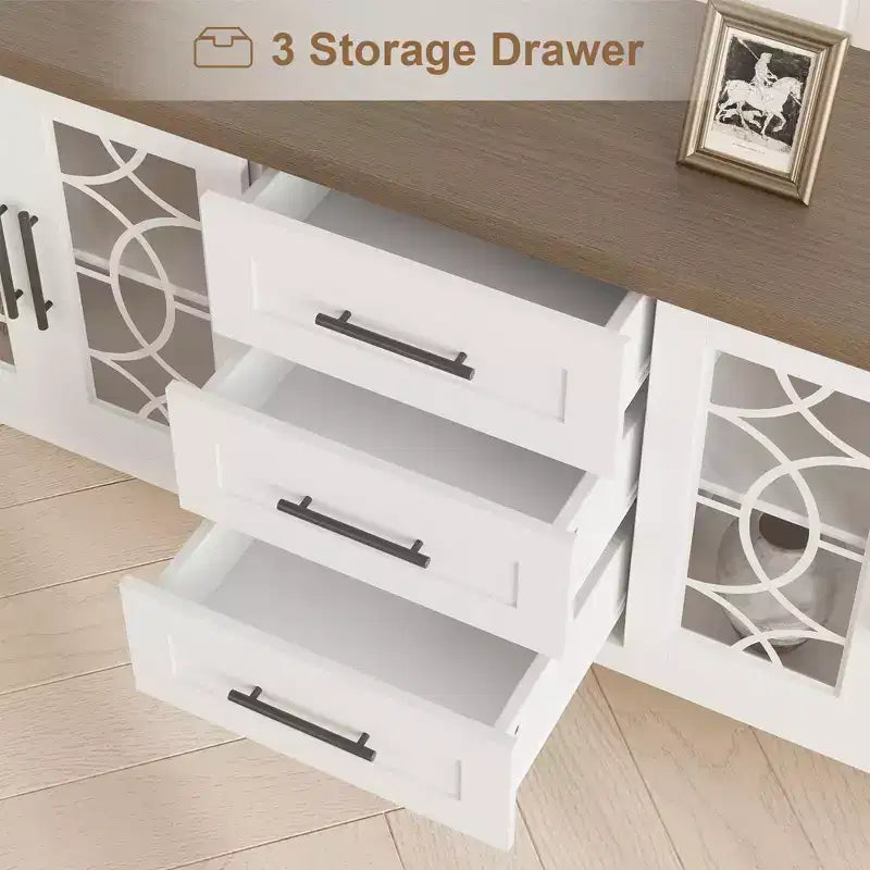 Meubles TV avec tiroirs de rangement, meuble de divertissement TV, console TV pour le salon ou la chambre, armoire de rangement