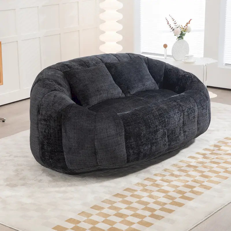 GDFStudio - Canapé relax 2 places Laurel en chenille avec mousse haute densité et confort généreux
