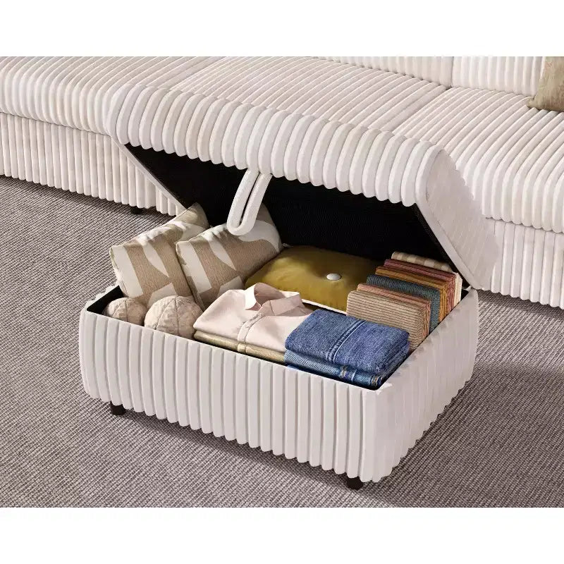 Dyonery Modular Corduroy Sectional Sofa with Washable Covers