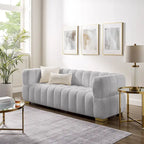85 moderne bank van wafelstof, comfortabele loungebank