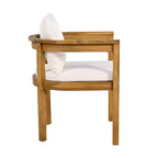 Christopher Knight Home Irene rustieke 9-delige eethoek voor buiten van acaciahout met stoelen met gebogen rugleuning en kussens