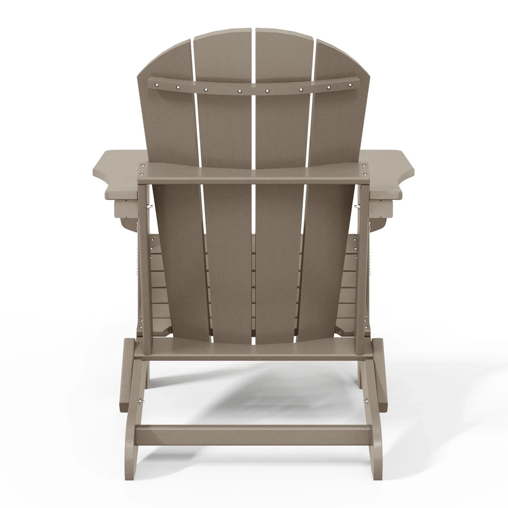 Polytrends Laguna kleurvaste Adirondackstoel voor buiten, weerbestendig en inklapbaar