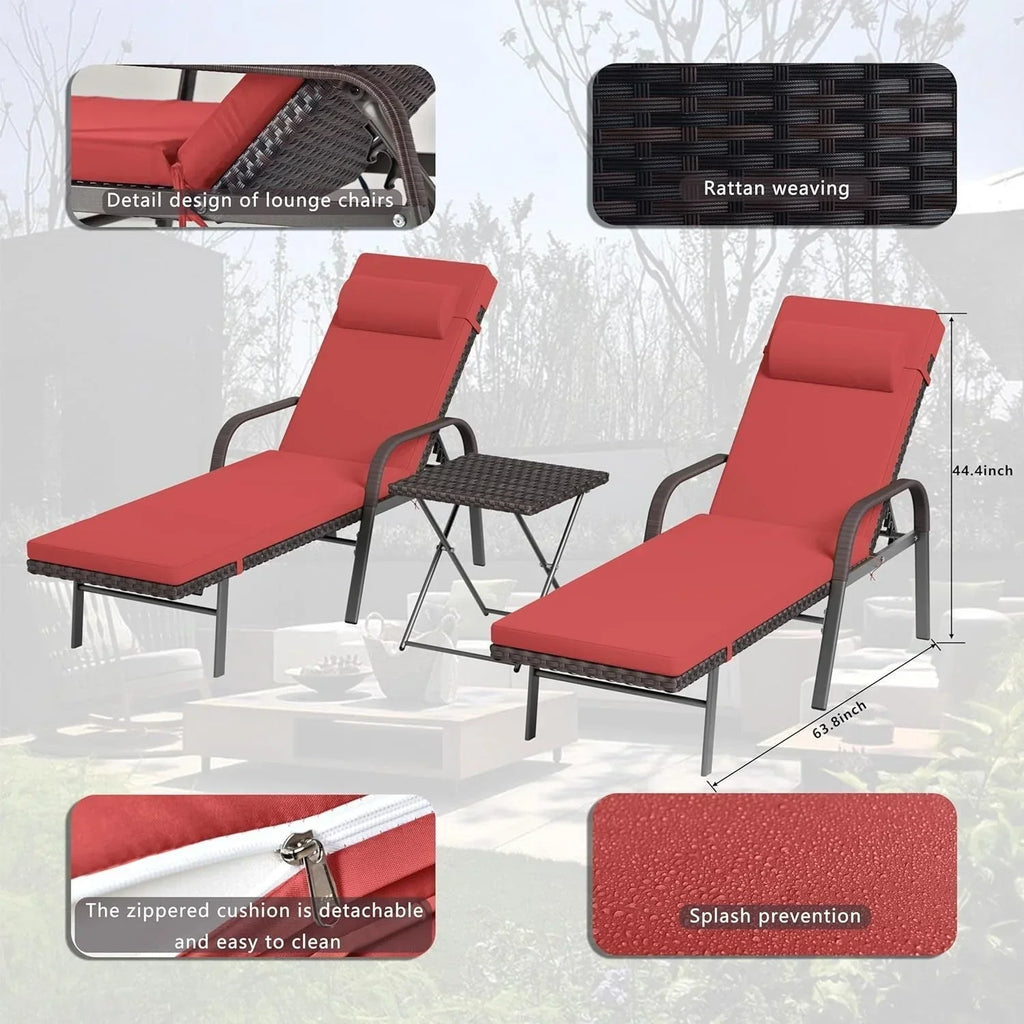Kullavik 3-teiliges Outdoor-Loungesessel-Set