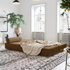 Tagesbett / ausklappbares Schlafsofa in Queen-Size – Microvelours