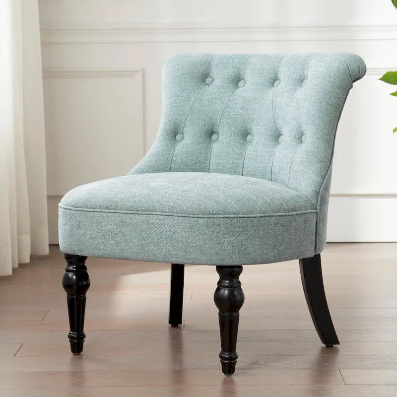 Comfortabele accentstoel zonder armleuningen voor de woonkamer