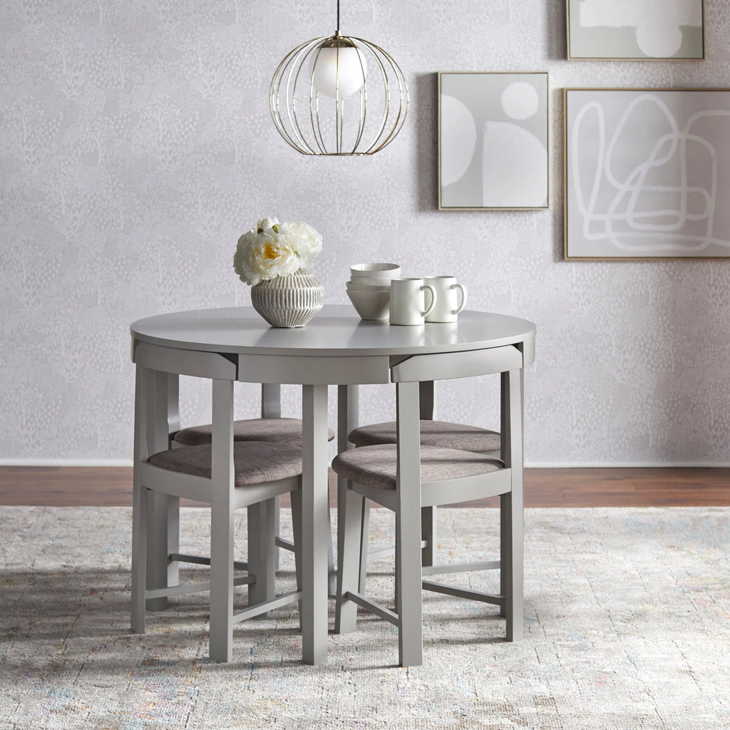 Ensemble de salle à manger rond compact Harrisburg Tobey de 5 pièces