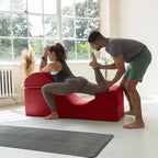Avana Kami verstellbare Chaiselongue / Yoga und Massage – 2-in-1-Sitzhocker mit verborgenem ausklappbarem Yoga-Loungesessel, Mikrovelours – N/A