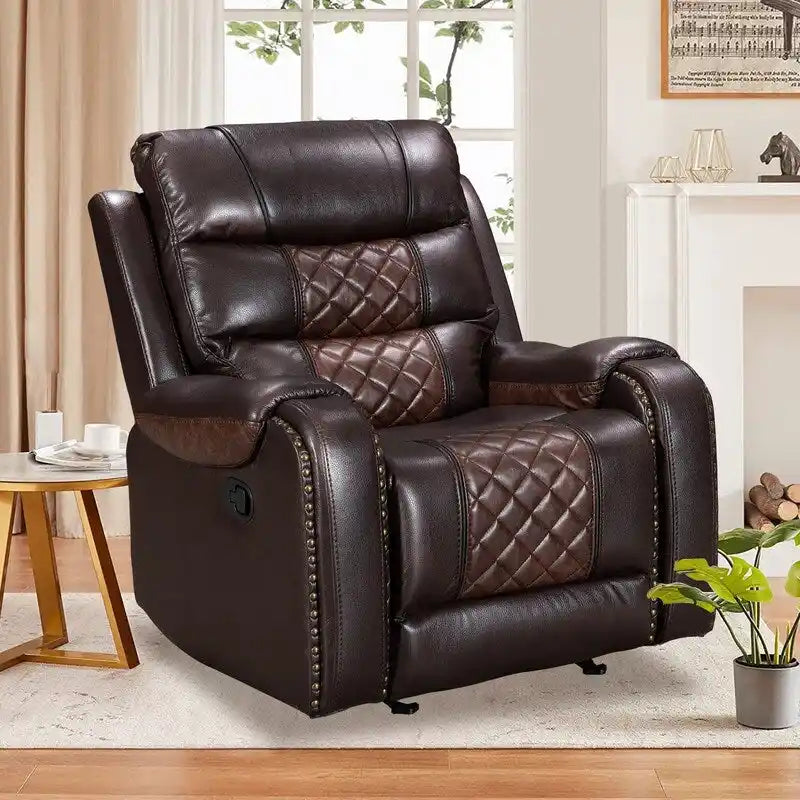 Big Size Faux Leather American Design Recliner Chair for Living Room
